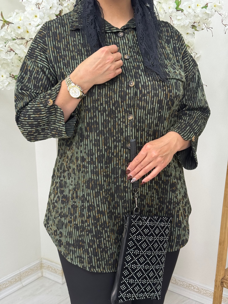 شومیز مانتویی نوراژ