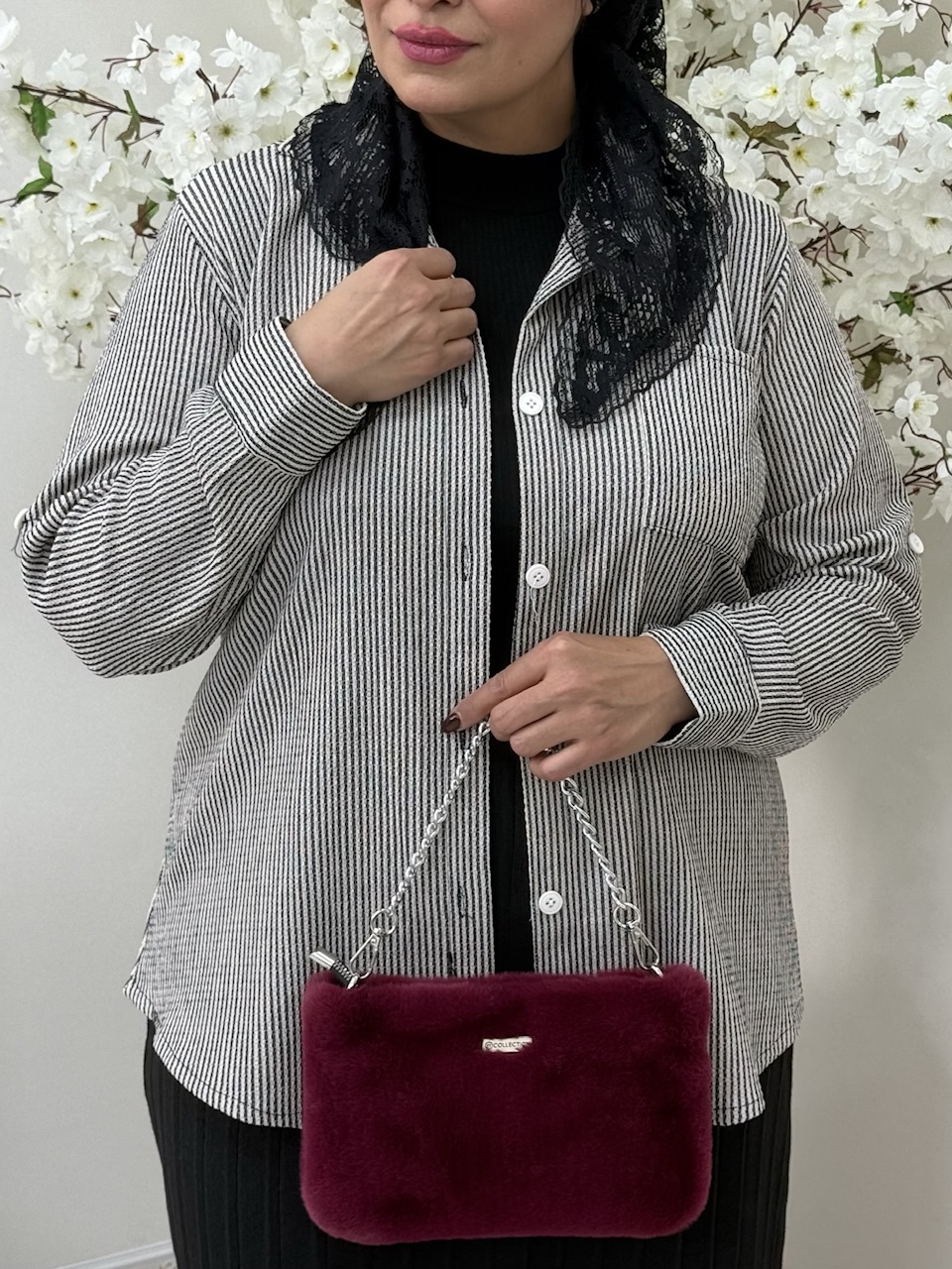 شومیز مانتویی نیلای